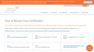 Renew Your NHA Certification | National Healthcareer Association