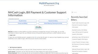 NHCash Login, Bill Payment & Customer Support Information