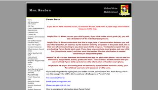 Parent Portal - Mrs. Reuben - Google Sites
