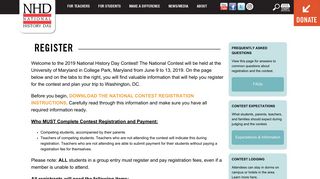 Register | National History Day | NHD