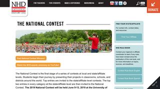 National Contest Info | National History Day | NHD