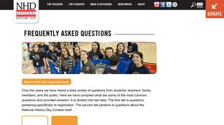 Frequently Asked Questions | National History Day | NHD