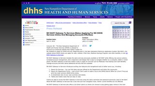 NH Easy Gateway to Services | New Hampshire ... - NH DHHS - NH.gov
