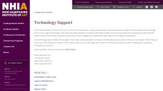 Technology Support - the New Hampshire Institute of Art