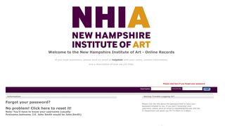 Login - the New Hampshire Institute of Art