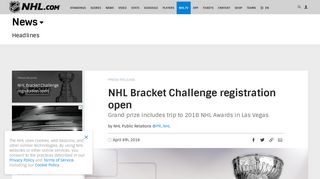 NHL Bracket Challenge registration open - NHL.com