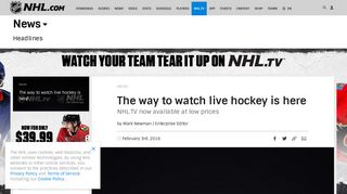 The way to watch live hockey is here - NHL.com