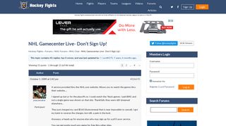 NHL Gamecenter Live- Don't Sign Up! - Hockey Fights