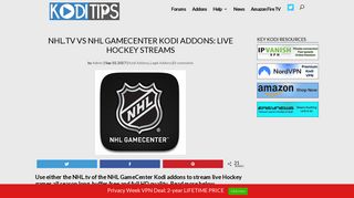 NHL.tv vs NHL GameCenter Kodi Addons: Live Hockey Streams