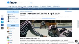 Where to stream NHL online in February 2019 | finder.com