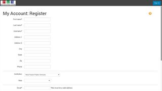 My Account: Register - Schoolnet