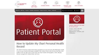 How to Update My Chart Personal Health Record | Wilmington Health