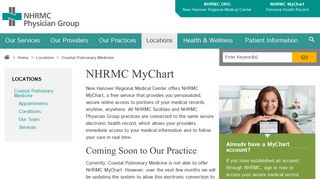 NHRMC MyChart | New Hanover Regional Medical Center ...