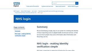 NHS login - NHS Digital