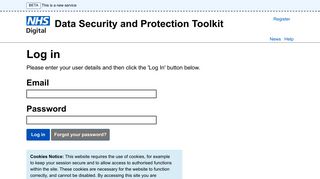 Log In - Data Security and Protection Toolkit