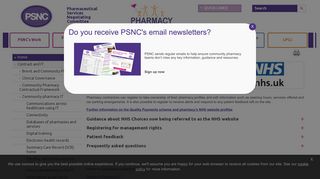 NHS website : PSNC Main site
