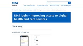 NHS login – improving access to digital health and care services ...