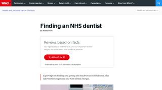 Finding An NHS Dentist - Which?