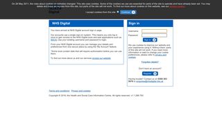 NHS Digital account sign-in page
