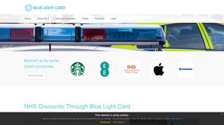 NHS Discounts through Blue Light Card