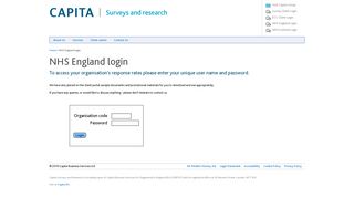 Capita Surveys and Research - NHS England login