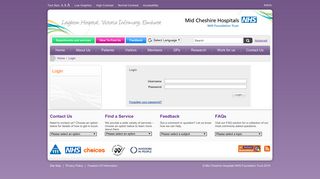 Login - Mid Cheshire Hospitals NHS Foundation Trust