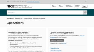 OpenAthens | Journals and databases | Evidence Services | What we ...