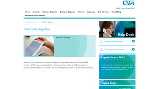 Electronic payslips | NHS Payroll Services