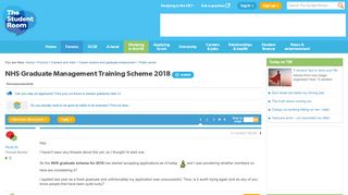 NHS Graduate Management Training Scheme 2018 - The Student Room
