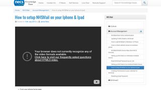 How to setup NHSMail on your Iphone & Ipad - NECS Knowledge Base