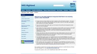 StaffBank - NHS Highland - NHS Scotland