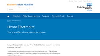 Home Electronics - United Lincolnshire Hospitals NHS Trust