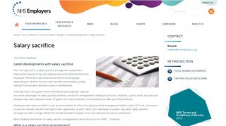 Salary sacrifice - NHS Employers
