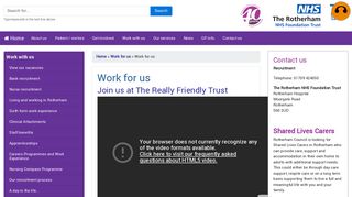 Work for us | Rotherham NHS Foundation Trust