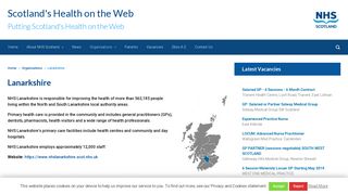 Lanarkshire - Scotland's Health on the Web - NHS Scotland