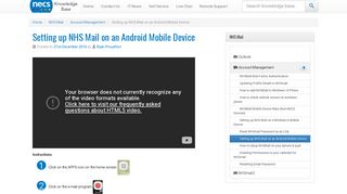 Setting up NHS Mail on an Android Mobile Device - NECS Knowledge ...