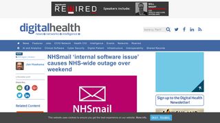 NHSmail 'internal software issue' causes NHS-wide outage over ...