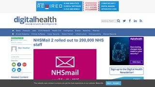 NHSMail 2 rolled out to 200,000 NHS staff | Digital Health