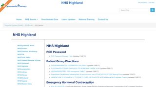 NHS Highland - Community Pharmacy Website - NHS Scotland