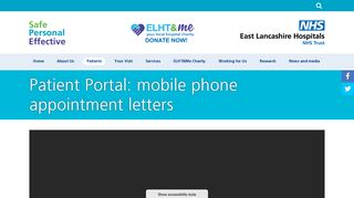 Patient Portal: mobile phone appointment letters :: East Lancashire ...