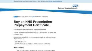 Buy an NHS prescription prepayment