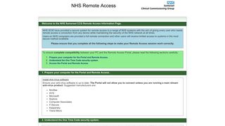 NHS Remote Access