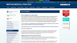 Merton Medical Practice - How To Register