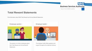 Total Reward Statements | NHSBSA