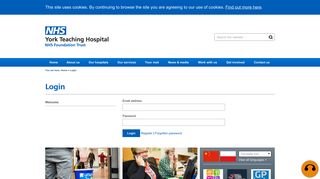 York Teaching Hospital NHS Foundation Trust - Login