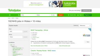 NHS Jobs in Wales | NHS Job Vacancies Wales - totaljobs