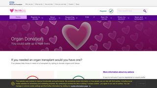 Home - NHS Organ Donation Register | Organ Donation - English