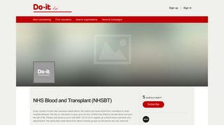 NHS Blood and Transplant (NHSBT) | Do-it.org volunteering made ...
