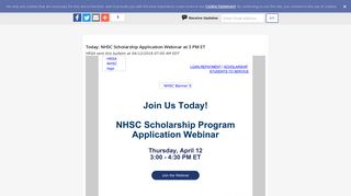 Today: NHSC Scholarship Application Webinar at 3 PM ET
