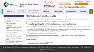 NHSMail nhs.net email accounts : Greater Manchester LPC - PSNC